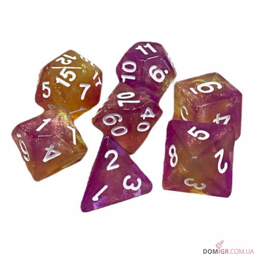 Набор кубиков - Double Color Glitter 7 Dice Set (в ассортименте)